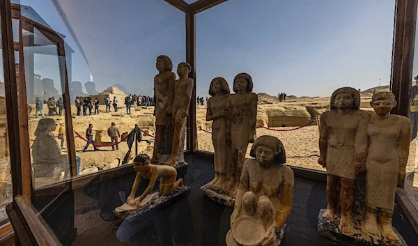 One of the tombs in Saqqara included a collection of 'the largest statues' ever found in the area.