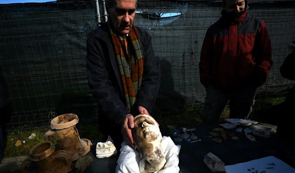 The search for the first mile of the Appian Way has so far uncovered relics from different periods (Filippo MONTEFORTE / AFP)