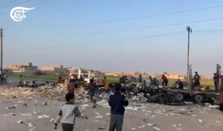 'Israel's' attack on Bukamal targeted food, medicine convoy (Footage)