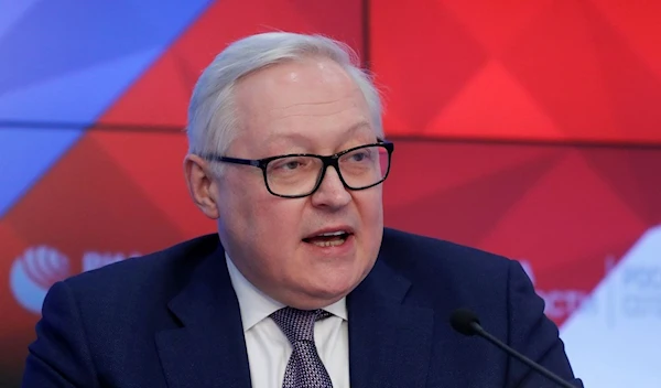 Russian Deputy Foreign Minister Sergei Ryabkov during a press conference in Russia in 2019 (Reuters)