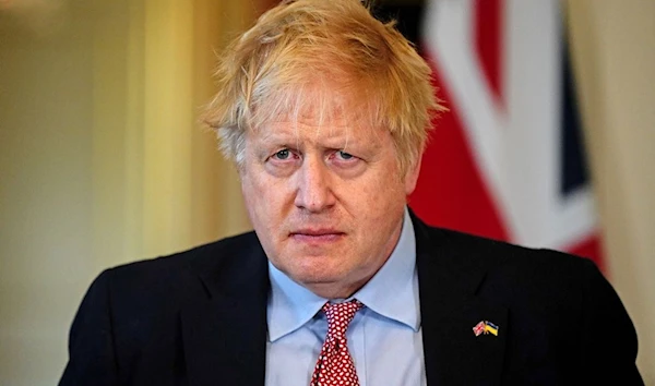 Former British Prime Minister Boris Johnson welcomes the President of Poland to Downing Street on April 07, 2022 in London, England. (Getty Images)