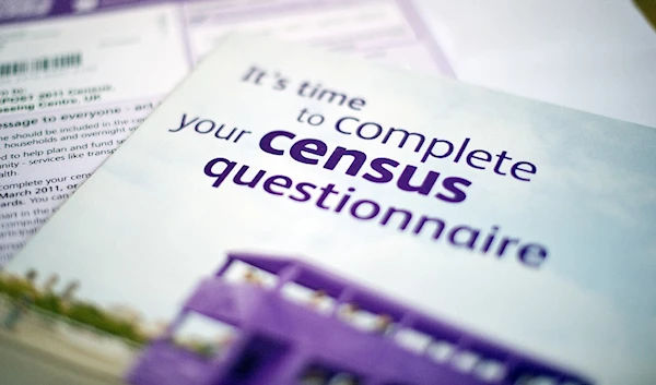 A picture of a census booklet sent to citizens to fill out every year (AFP)