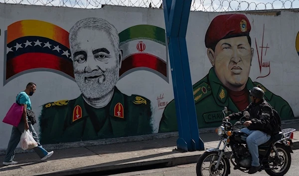 A mural in the Venezuelan capital in honor of Martyr Lieutenant General Qassem Soleimani