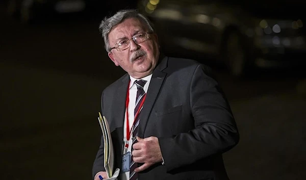 Mikhail Ulyanov, Russia's permanent representative to Vienna-based international organizations, briefs the media after a meeting of the Joint Comprehensive Plan of Action (JCPOA) in Vienna, Austria, November 29, 2021. (File photo by Reuters)