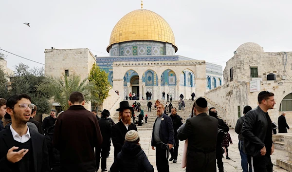 Image from the Zionist incursion against Al-Aqsa Mosque January 3, 2023 (Reuters)