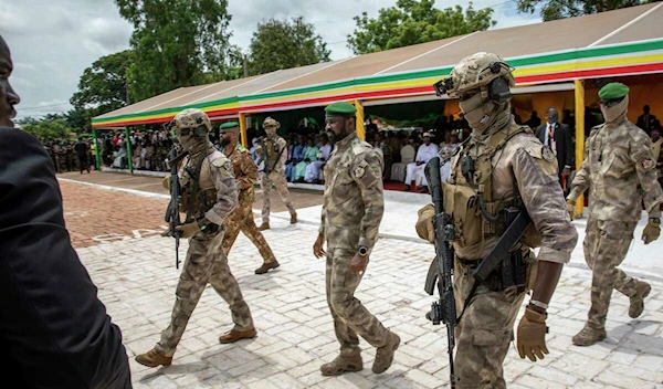 Leader of Mali's ruling junta Lt. Col. Assimi Goita, attends an independence day military parade in Bamako, Mali on September 22, 2022 (AP).