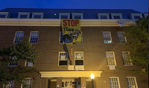 Power has been cut at the Venezuelan embassy in Washington DC. May 09, 2019. (ODEPINK)