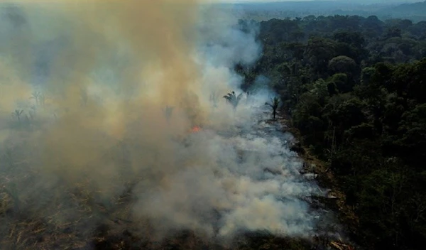 The Brazilian Amazon burns in southern Amazonas state in September 2022.