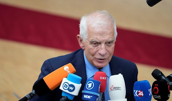 European Union foreign policy chief Josep Borrell speaks with the media as he arrives for an EU summit at the European Council building in Brussels, Thursday, June 29, 2023. (AP)n Ukrainian Port