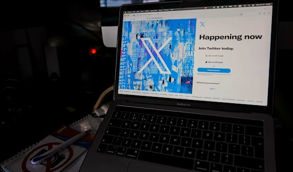 A view of a laptop showing the Twitter signing in page displaying the new logo, in Belgrade, Serbia, Monday, July 24, 2023. (AP)