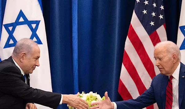 US President Joe Biden with Israeli Prime Minister Benjamin Netanyahu in New York City on September 20, 2023 (AFP)