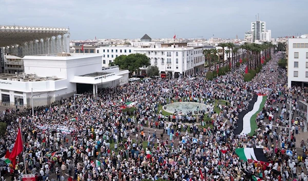 Tens of thousands protest in support of Palestine in Morocco and Pakistan.