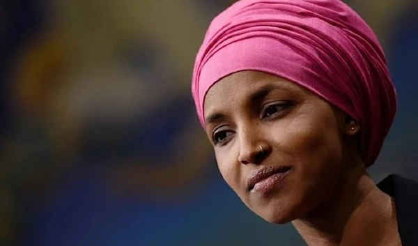 Rep. Ilhan Omar, D-Minn., attends a press conference on Feb. 26 on Capitol Hill. (AFP via Getty Images)