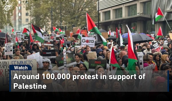 Around 100,000 protest in support of Palestine