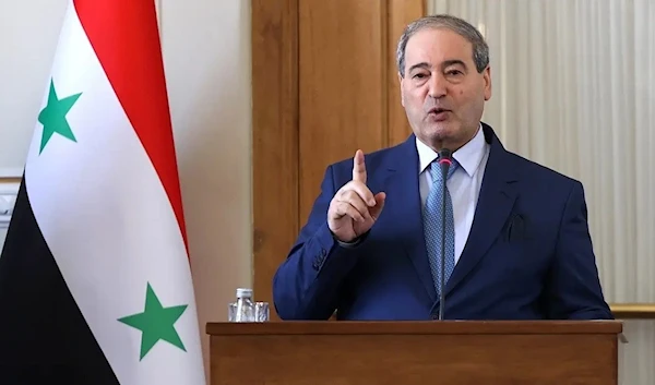 A file photo shows Syrian Foreign Minister Faisal Mekdad speaks during a joint press conference with his Iranian counterpart (unseen) in Tehran, on July 20, 2022. (AFP)