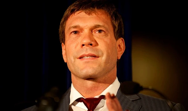 Ukrainian lawmaker Oleg Tsarev speaks during the congress of representatives of Ukrainian south-east regions, in Donetsk, Donbas, on Saturday, May 24, 2014. (AP)