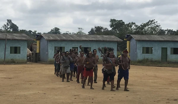 Indigenous Xikrin warriors in the Para State of the Brazilian Amazon in August 2019 (AP)