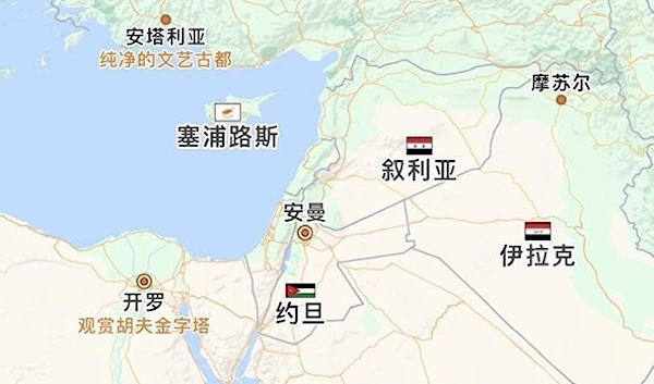 "Israel" unnamed on Baidu online map. (ScreenGrab/Baidu)