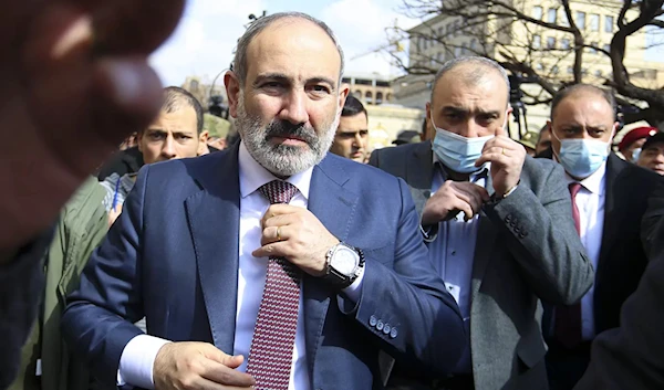 Armenian Prime Minister Nikol Pashinyan in Yerevan, Armenia on Feb. 25, 2021 (AP)