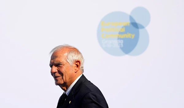 European Union foreign policy chief Josep Borrell arrives at the Europe Summit in Granada, Spain, Thursday, Oct. 5, 2023 (AP Photo/Manu Fernandez)