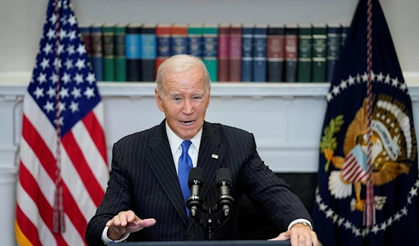 President Joe Biden speaks about the September jobs report in the Roosevelt Room of the White House, Friday, Oct. 6, 2023, in Washington. (AP Photo/Evan Vucci)