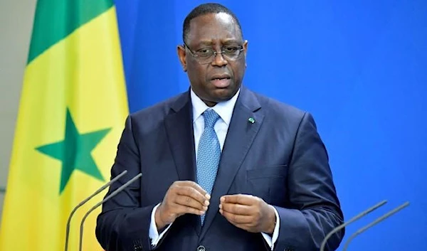 Senegal's President Macky Sall speaks during a joint press conference with the German chancellor on January 27, 2020, at the Chancellery in Berlin. (AFP)