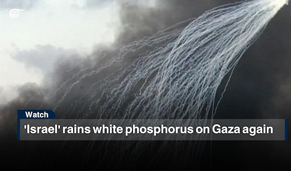 'Israel' rains white phosphorus on Gaza again