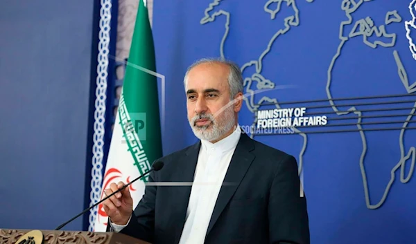 Iranian Foreign Ministry spokesperson Nasser Kanaani speaks in Tehran, Iran,  Aug. 11, 2022 (AP)