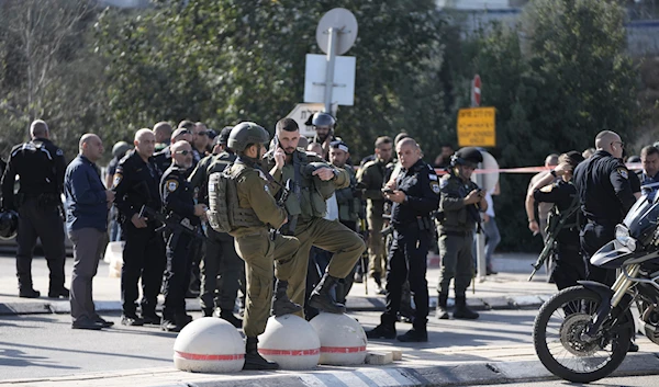 Israeli police stand at a checkpoint leading to the West Bank on Nov. 16, 2023.(AP)