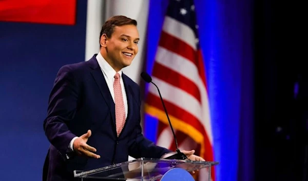 U.S. Representative-elect George Santos speaks at the Republican Jewish Coalition Annual Leadership Meeting in Las Vegas, Nov. 19, 2022. (AFP via Getty Images)