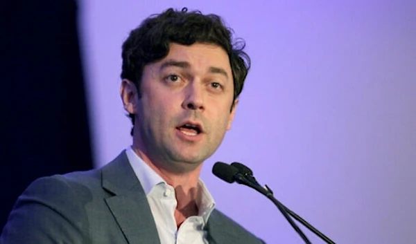 Sen. Jon Ossoff, D-Ga., addresses the Gwinnett County Democratic Party fundraiser in Norcross, Georgia, on May 21, 2022. (AP)