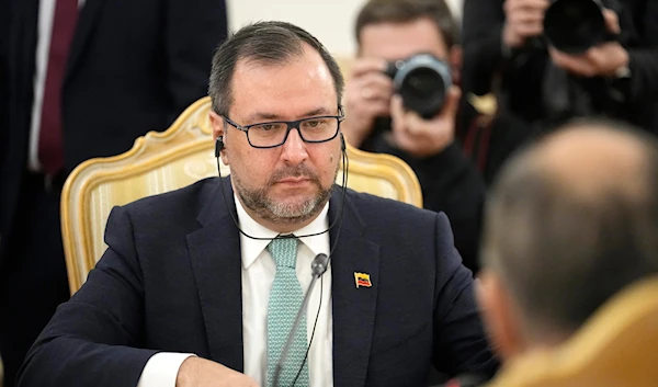 Venezuela's Foreign Minister Yvan Gil Pinto listens, during a meeting with Russian Foreign Minister Sergey Lavrov in Moscow, Russia, on Thursday, Nov. 16, 2023. (AP)