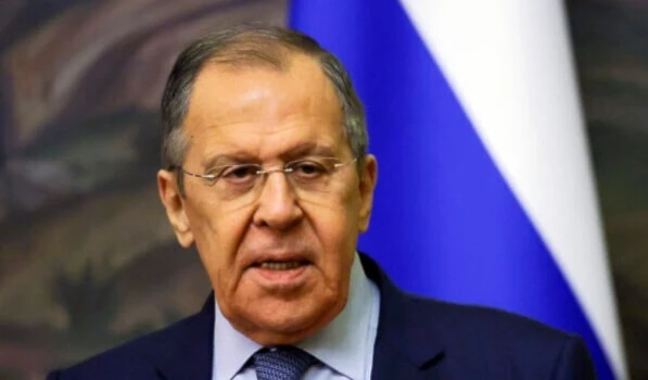 Russia's Foreign Minister Sergei Lavrov attends a joint news conference in Moscow, Russia, December 23, 2022. (AP)