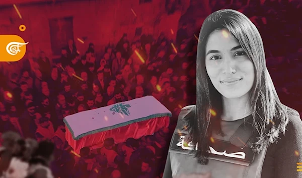 Martyr Farah's funeral procession took place today in her hometown of Mashghara. (Al Mayadeen)