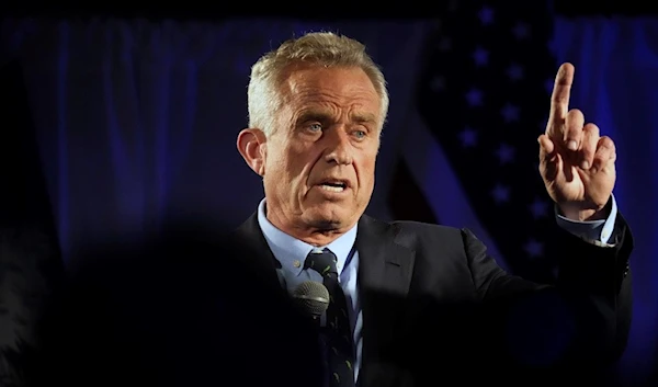 Independent presidential candidate Robert F. Kennedy Jr. speaks during a campaign event, Tuesday, Colombia, Nov. 14, 2023 (AP)