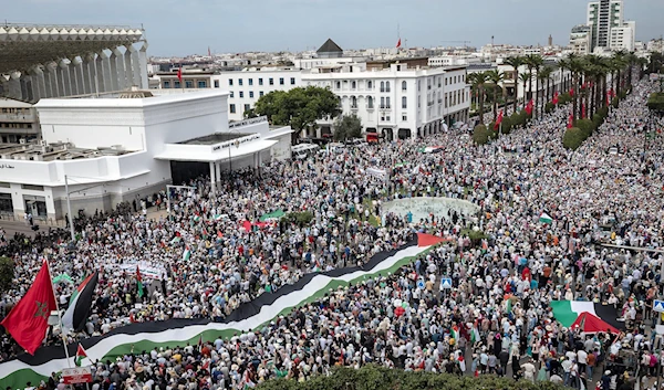 Tens of thousands of Moroccans in pro-Palestine march