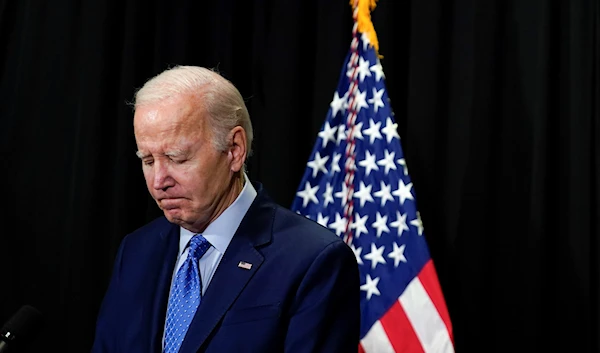 President Joe Biden pauses as he speaks to reporters in Nantucket, Mass., Sunday, Nov. 26, 2023. (AP)