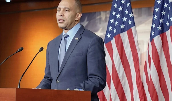 House Minority Leader Hakeem Jeffries, D-N.Y., talks during a news conference on Capitol Hill Friday, Nov. 3, 2023, in Washington. (AP)