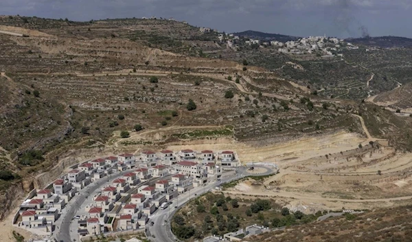 An undated photo of an Israeli settlement in the occupied West Bank (AP)