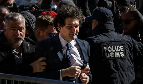 FTX founder Sam Bankman-Fried arrives for trial at Manhattan Federal Court on March 30, 2023 in New York City, US (AFP)