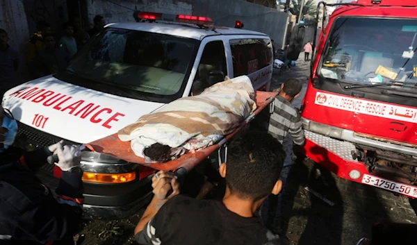 Palestinians evacuate wounded in Israeli bombardment Rafah, Gaza Strip, Friday, Dec. 1, 2023. (AP)