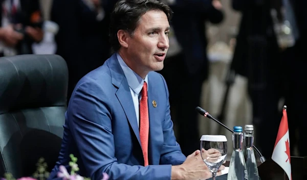 Canada's Prime Minister Justin Trudeau delivers his remarks during the Association of Southeast Asian Nations (ASEAN)-Canada Summit in Jakarta, Indonesia, Wednesday, Sept. 6, 2023 (AP)