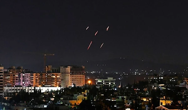 Syrian air defenses targeted Israeli missiles south of the capital Damascus. (AFP)