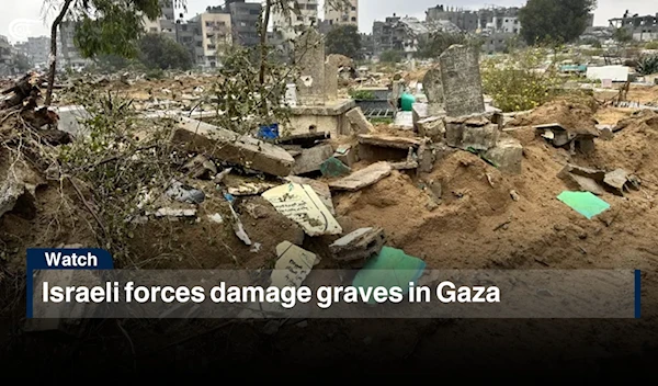 Israeli forces damage graves in Gaza