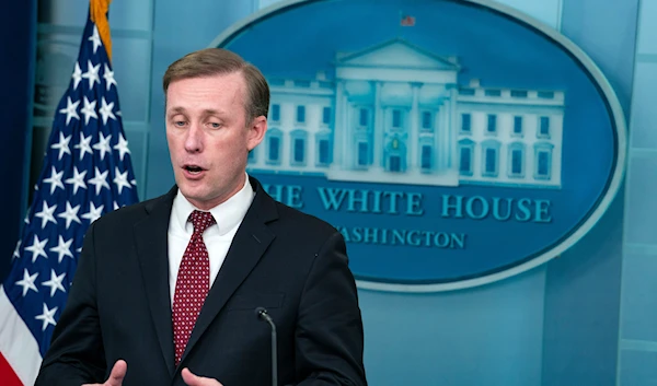 White House national security adviser Jake Sullivan speaks during a press briefing at the White House, Monday, Dec. 4, 2023, in Washington. (AP)