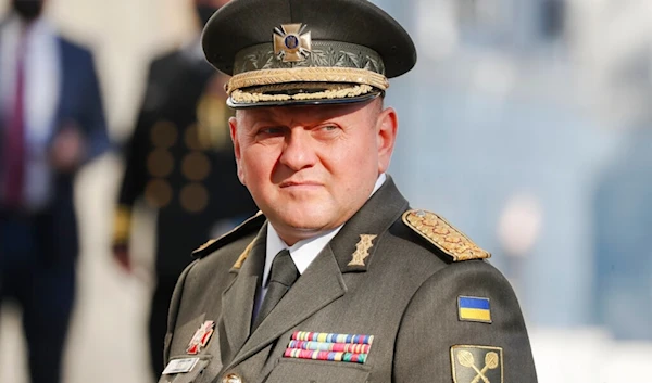 Commander-in-Chief of the Armed Forces of Ukraine Valeriy Zaluzhnyi looks on before a meeting with US Defense Secretary Lloyd Austin and other officials in Kiev, Ukraine, Oct. 19, 2021. (AP)