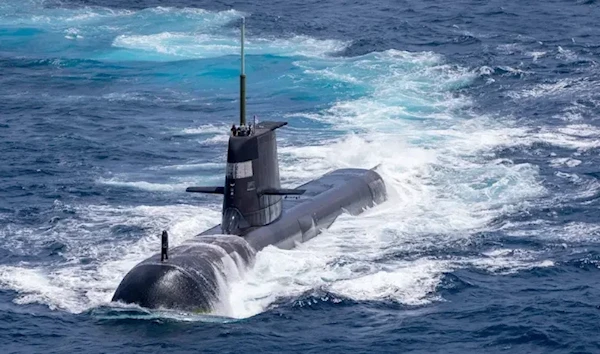 Royal Australian Navy Collins-class submarine HMAS Rankin north of Darwin during an exercise, September 5, 2021. (Royal Australian Navy)