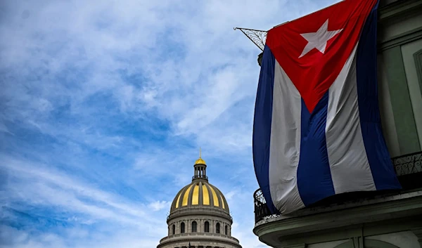 A Cuban flag is seen near the nation's capital in Havana on Nov. 15, 2021. (AFP)