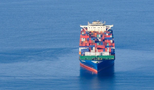 A cargo ship sits in Elliott Bay, Thursday, Jan. 29, 2015, in Seattle (AP Photo/Ted S. Warren)