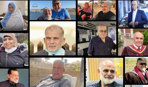 File photos of a number of elderly Palestinians executed by Israeli soldiers in the besieged Gaza Strip since October 7, 2023. (Euro-Med Monitor)